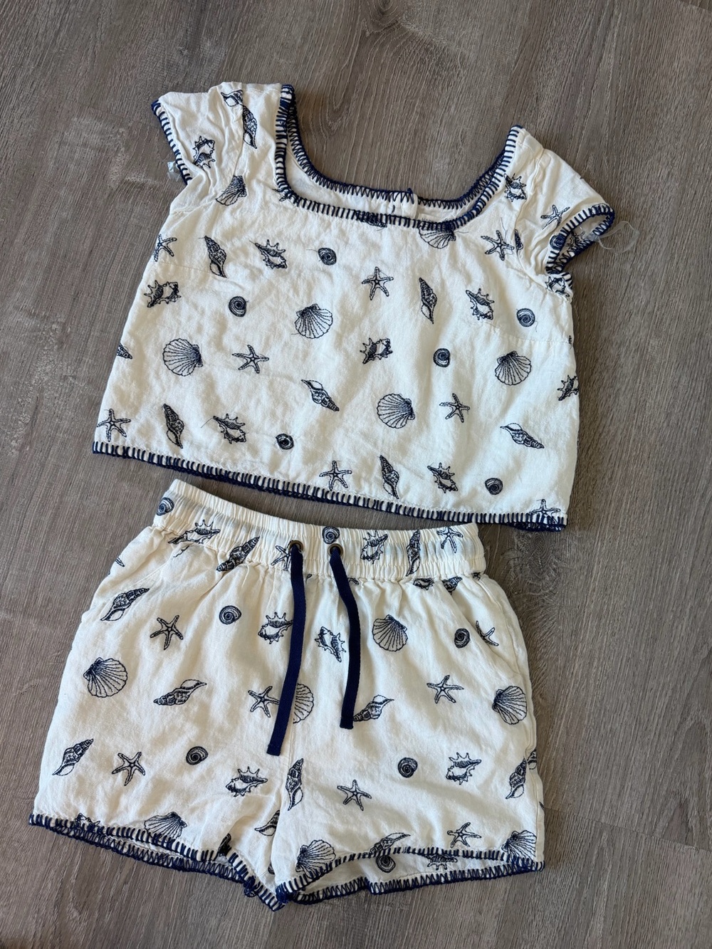 Happily Grey Embroidered Beach Set
